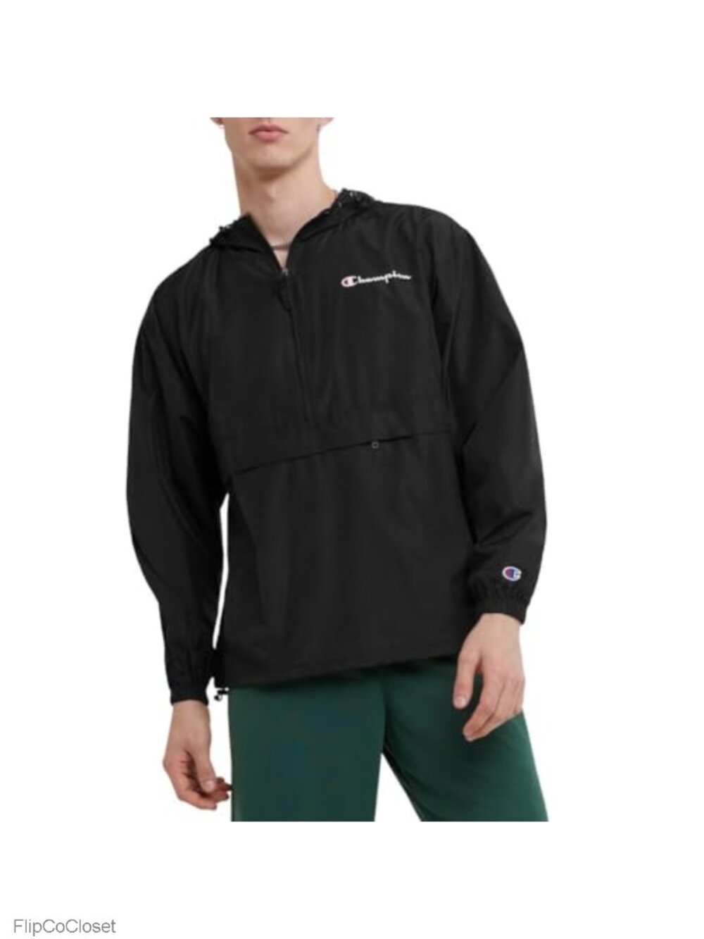 Men's Full-Zip Wind Water Resistant Packable Hooded Jacket Lightweight Raincoat